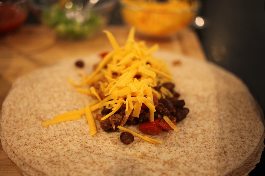 black bean burritos