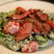 steak sald with blue cheese & horseradish dressing