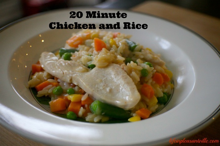 20 minute chicken and rice, quick meals, weeknight, meals made with Campbell's Soup