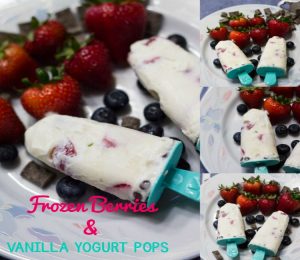 Frozen Berries and Vanilla Yogurt Pops