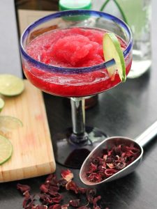 hibiscus margaritas, frozen